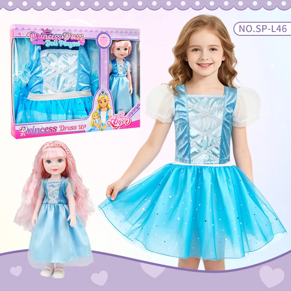 SP-L46 Ice Blue Princess Dress Up Doll Set